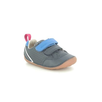 Clarks Boys First and Toddler Shoes - Navy leather - 576297G TINY SKY T