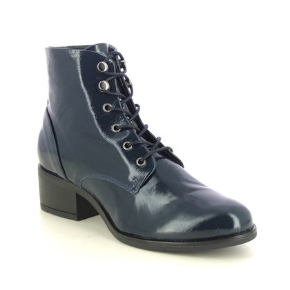 Creator Heeled Boots - Navy patent - IB2244/74 JUANOLA LACE