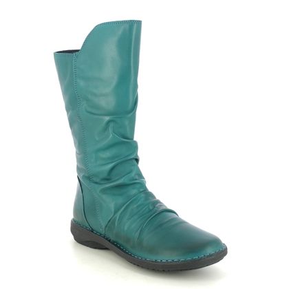 Creator Mid Calf Boots - Turquoise Leather - IB20208/91 SUFFLONG