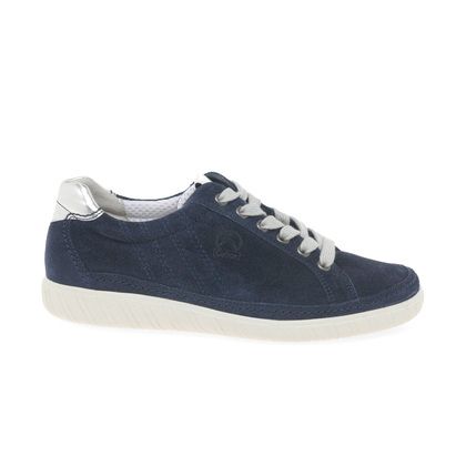 Gabor Comfort Lacing Shoes - Navy suede - 86.458.36 AMULET