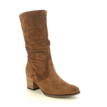 Gabor Mid Calf Boots - Tan Suede - 52.894.41 RAMONA