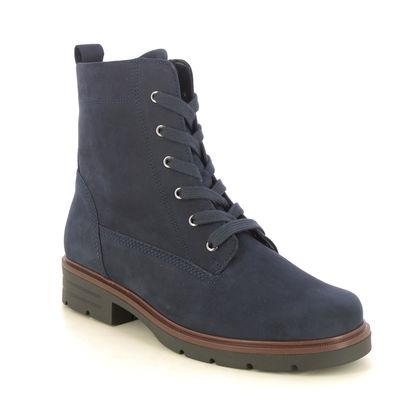 Gabor Lace Up Boots - Navy nubuck - 54.651.16 TARA TANNER