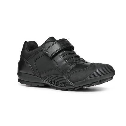 Geox Boys Shoes - Black leather - J0424B/C9999 SAVAGE BUNGEE