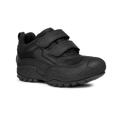 Geox Boys Shoes - Black leather - J841WB/C9999 NEW SAVAGE TEX