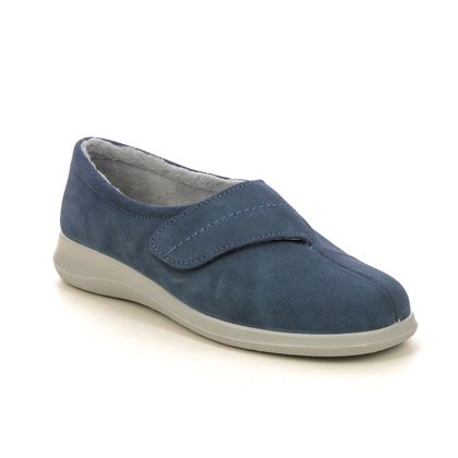 Hotter Slippers - Denim Suede - 3821/73 WRAP VEL