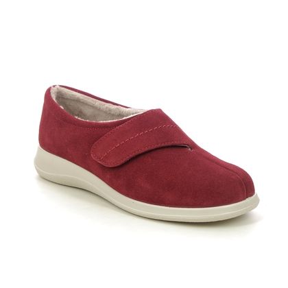 Hotter Slippers - Red suede - 3822/83 WRAP VEL