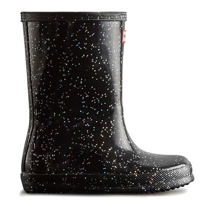 Hunter Wellingtons - Black - HFRK0005242HB Kids First Giant Glitter