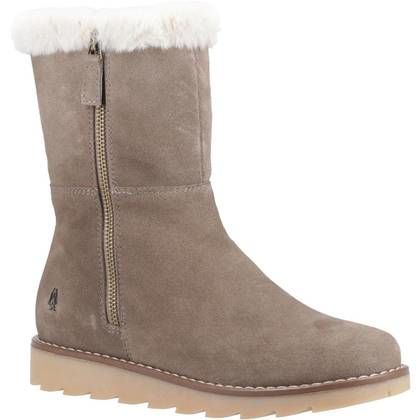 Hush Puppies Mid Calf Boots - Taupe - HP-39633-73991 Mary