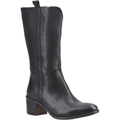 Hush Puppies Mid Calf Boots - Black - HP-39776-74316 Whitney