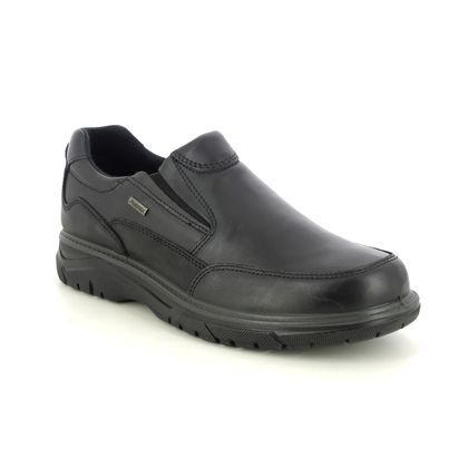 IMAC Slip-on Shoes - Black leather - 1919/2290011 HANK SLIP TEX