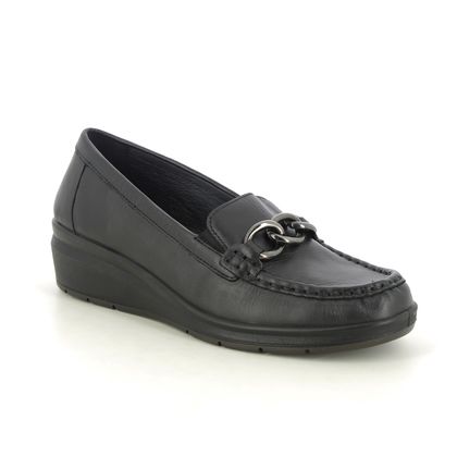 IMAC Loafers - Black leather - 5630/1400011 MARATEA WEDGE