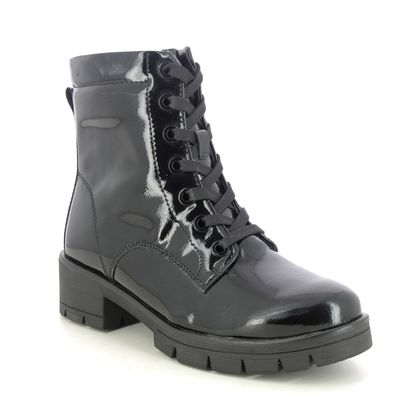 Jana Biker Boots - Black patent - 25263/43018 JENN DONO LACE