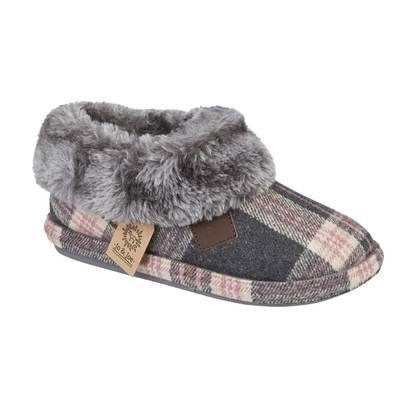 Jo and Joe Slippers - Dark Grey Pink - 8764/02 GLENROYAL