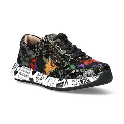 Laura Vita Trainers - Black floral - SL1826/11E BURTON 11