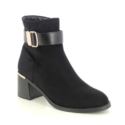 Lotus Heeled Boots - Black - ULB395/34 ALICE