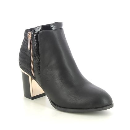 Lotus Heeled Boots - Black - ULB402/30 DANIELLE GREEVE