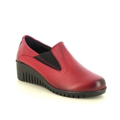 Lotus Wedge Shoes  - Red leather - ULS527/80 DELMAR CERASO