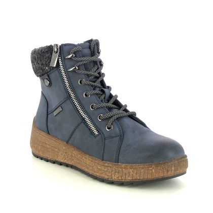 Lotus Lace Up Boots - Blue - ULB392/72 PENRITHE TEX