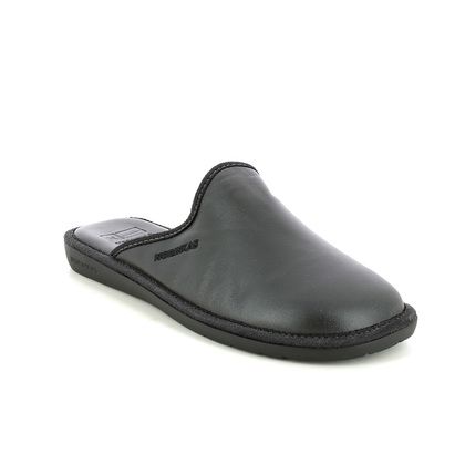 Nordikas Slippers & Mules - Dark Grey Leather - 131/04 MENLEAMU