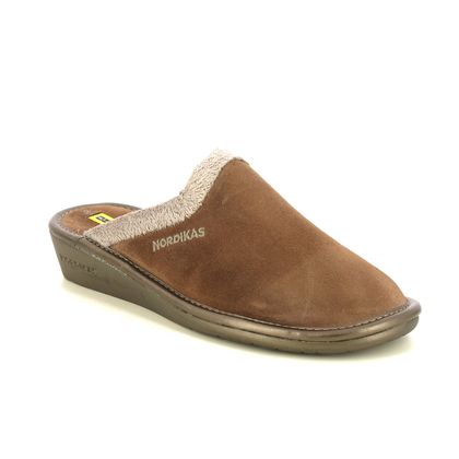 Nordikas Slippers & Mules - Taupe suede - 0234/53 MUSUE