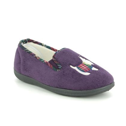 Padders Slippers - Purple - 4082-95 DANDIE EE-EEE