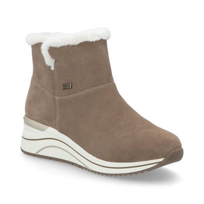 Remonte Wedge Boots - Taupe suede - D0T76-64 RANUG WEDGE TEX