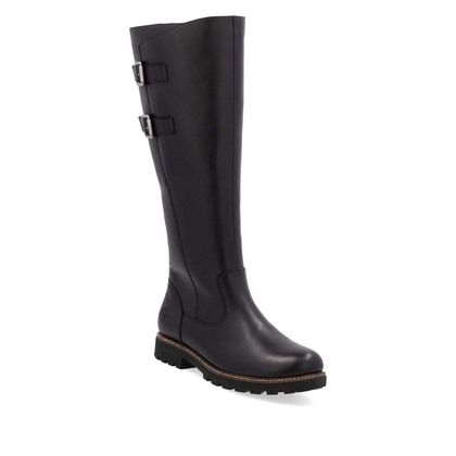 Remonte Knee High Boots - Black leather - D8486-00 BRANDLO SHEEPSKIN