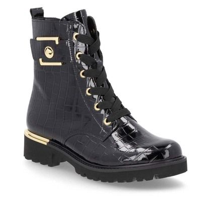 Remonte Biker Boots - Black croc - D8683-00 DOCLACRO