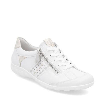 Remonte Comfort Lacing Shoes - White - R3404-82 LIVZIP 21