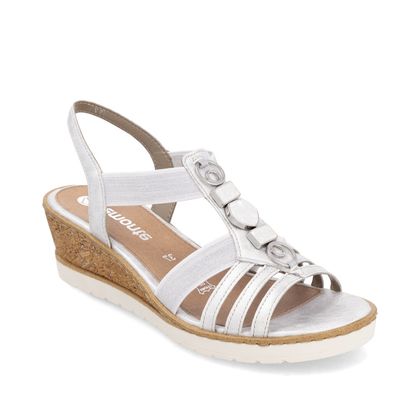 Remonte Wedge Sandals - Silver - R6264-80 HYFAWN