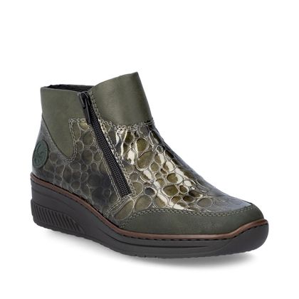 Rieker Ankle Boots - Olive croc - 48754-54 BOCCIBUZZ