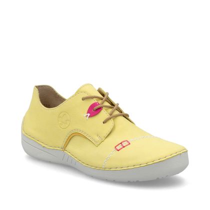 Rieker Comfort Lacing Shoes - Yellow - 52528-68 FUNZI