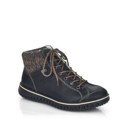 Rieker Hi Top Boots - Black - Z4243-01 GRIPTAR TEX