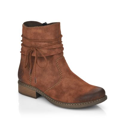 Rieker Ankle Boots - Tan - Z4197-24 PEECH ZIP