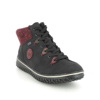 Rieker Hi Top Boots - Black - Z4219-00 GRIPCLO