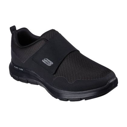 Skechers Flex Gurn Velcro BBK Black Mens trainers 232578