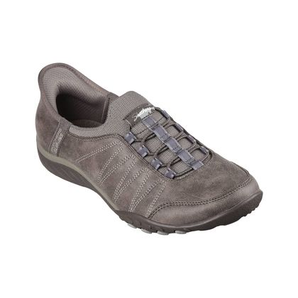 Skechers Comfort Lacing Shoes - Dark Taupe - 100615 BREATH SLIP INS