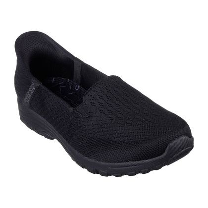 Skechers Comfort Slip On Shoes - Black - 158698 SLIP INS REGGAE