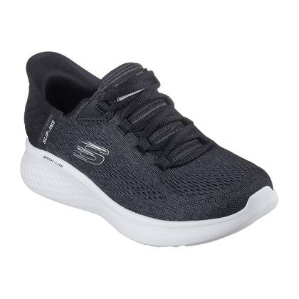 Skechers Trainers - Black White - 150012 SLIP INS LACE