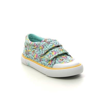 Start Rite Girls Trainers - Blue multi - 6192-56F DINO MITE CANVAS