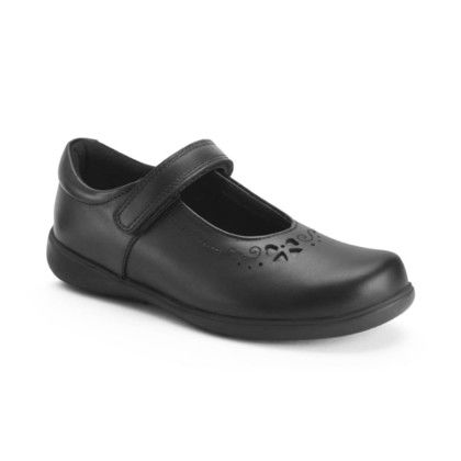 Start Rite Girls Shoes - Black leather - 2833-7 F GLISTEN MJ