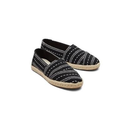 Black crochet toms best sale