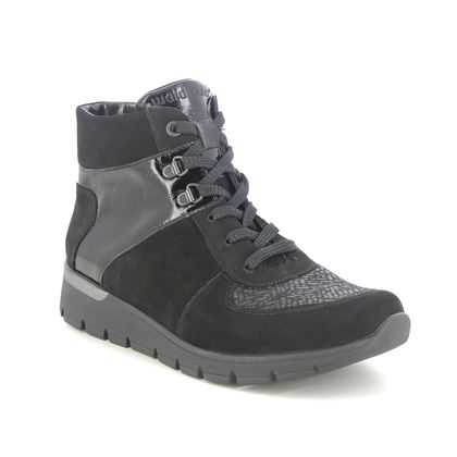 Waldlaufer Hi Top Boots - Black patent suede - 626K82/300001 RAMONA K FIT