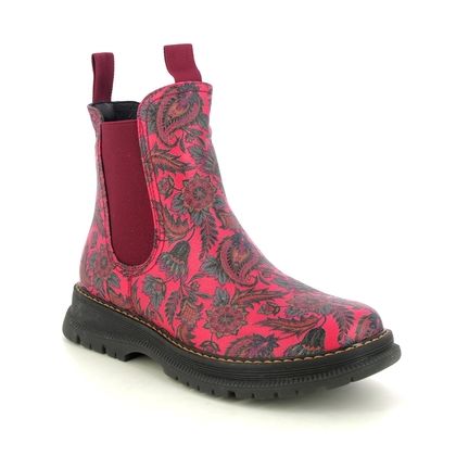 Westland Chelsea Boots - Red floral - 769525/989381 PEYTON 05 TEX