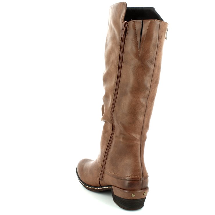 rieker brown knee high boots