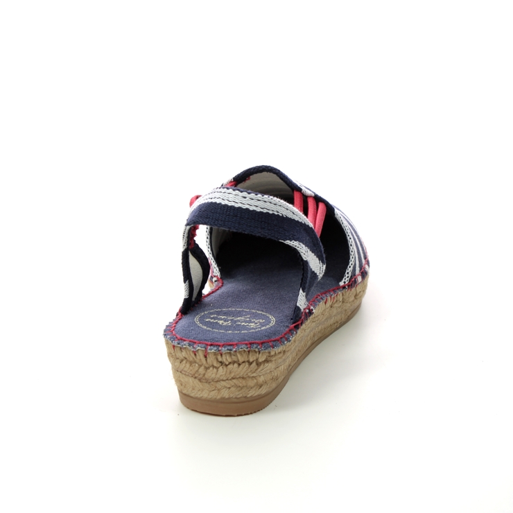 Toni Pons Norma Navy Red White Womens Espadrilles 1002-70