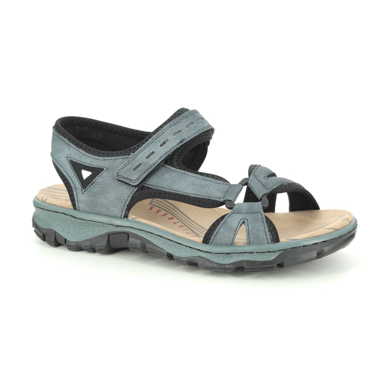 paling Draak pion Rieker 68879-14 Denim blue Walking Sandals