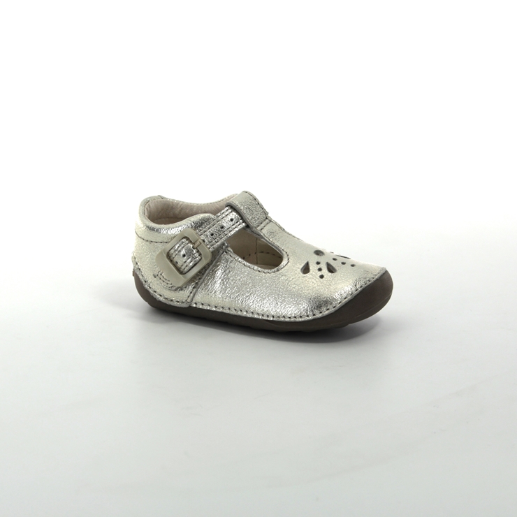 Clarks Little Weave G Fit Gold first shoes