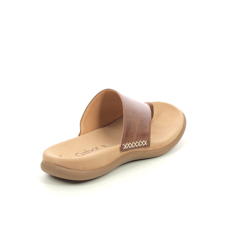 Gabor Lanzarote Tan Womens Toe Post Sandals 03.700.24