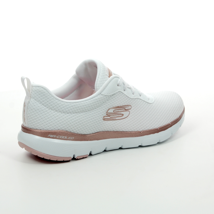 Skechers First Insight WTRG White Rose gold Womens trainers 13070